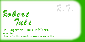 robert tuli business card